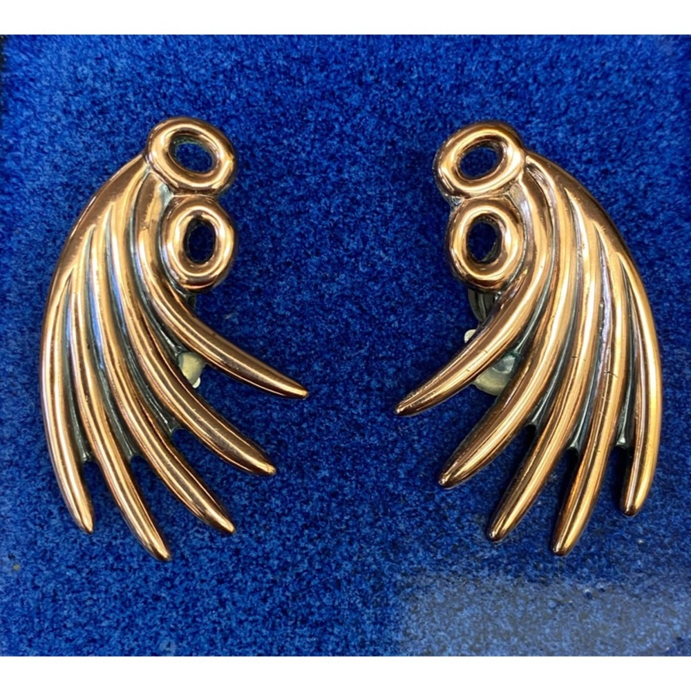 Vintage Renoir copper clip-ons